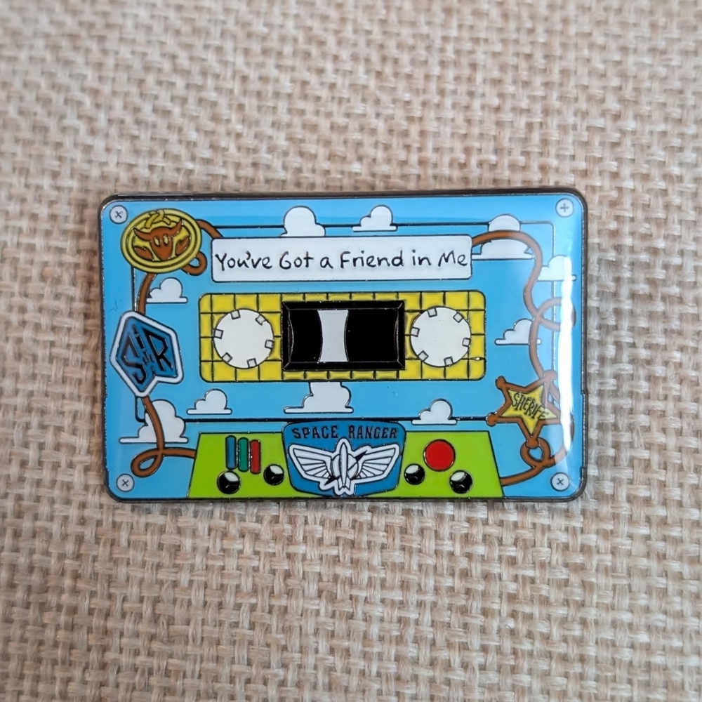 loungefly pin Toy Story Cassette tape Buzz Woody Pixar disney